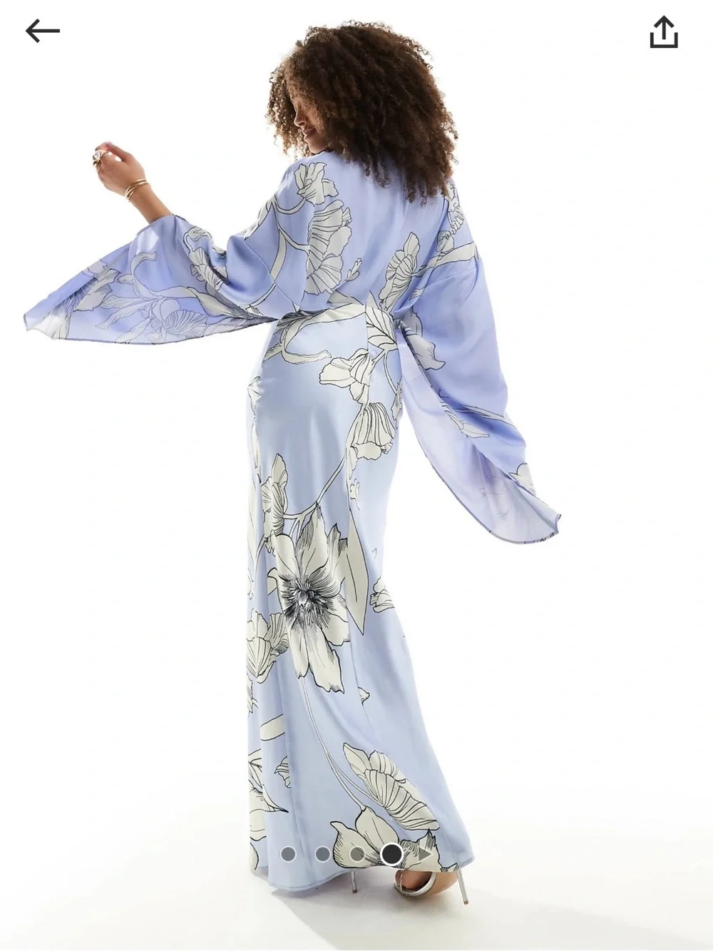 ASOS Chiffon Overlay Satin Maxi Dress - Picture 3 of 7